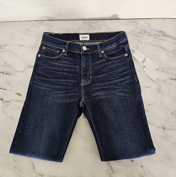 Hudson Jeans Midrise Ankle Natalie Super Skinny Dark Blue Jeans 28 NWT - Picture 5 of 9